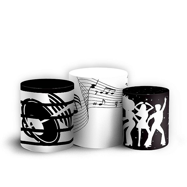 Trio Cilindro - Anos 80 - Sublimado 3D + Elástico