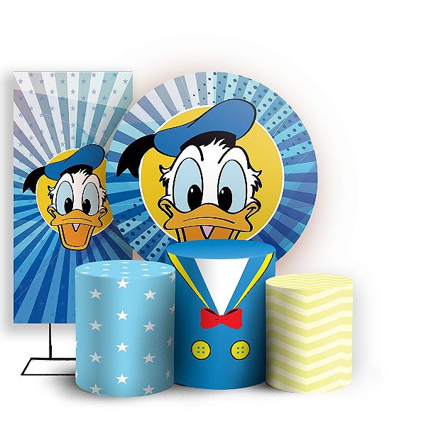 KIT Redondo Trio e Faixa - Pato Donald - Sublimado 3D