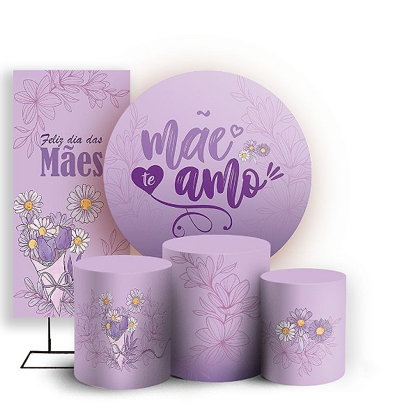 KIT Redondo Trio e Faixa - Dia das Mães - Sublimado 3D