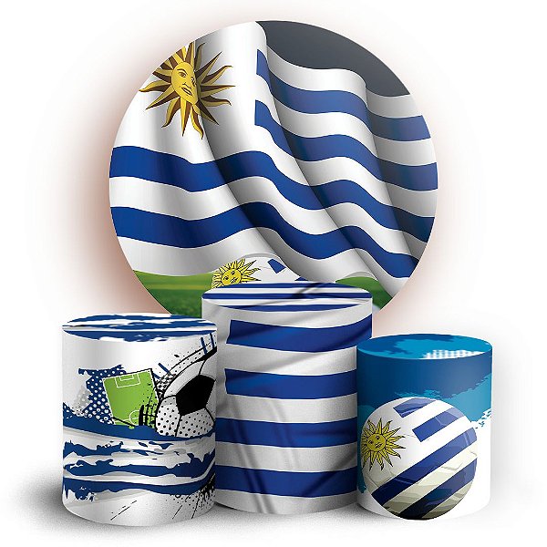 KIT Redondo e Trio - Uruguai Futebol - Sublimado 3D