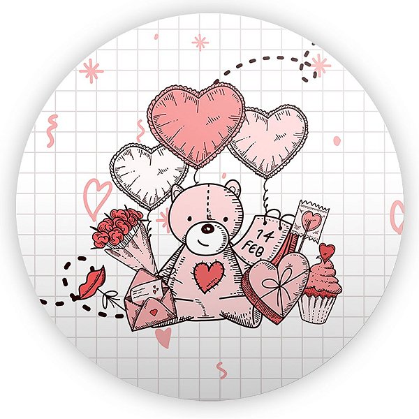 Painel Redondo - Dia dos Namorados - Sublimado 3D