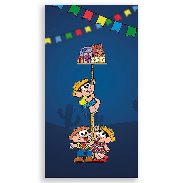 Faixa Lateral - Festa Junina Turma da Monica - Sublimado 3D