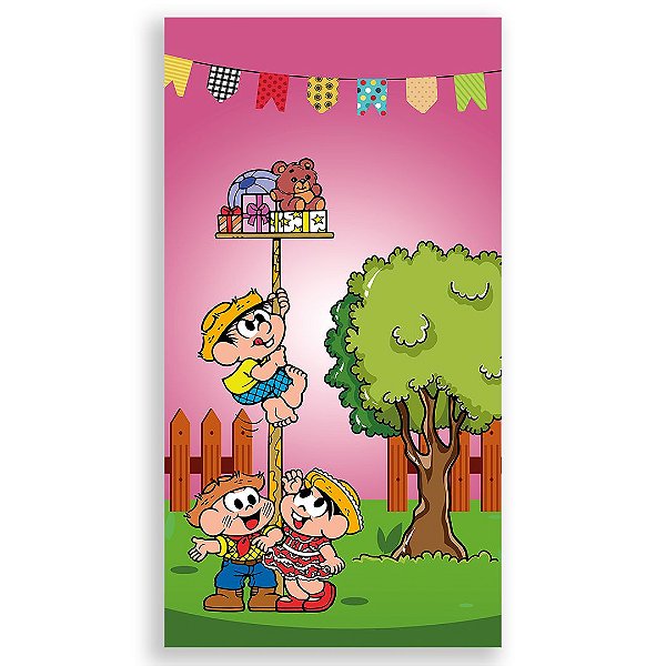 Faixa Lateral - Festa Junina Turma da Monica - Sublimado 3D