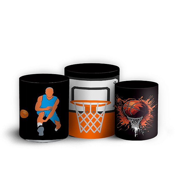 Trio Cilindro - Basquete - Sublimado 3D + Elástico