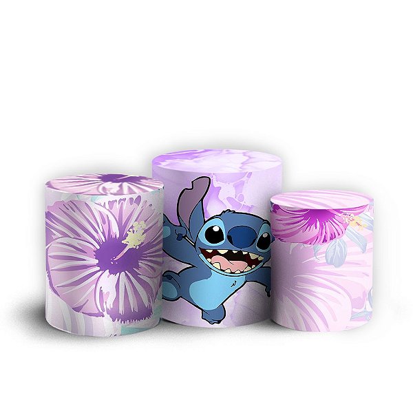Trio Cilindro - Lilo E Stitch - Sublimado 3D + Elástico