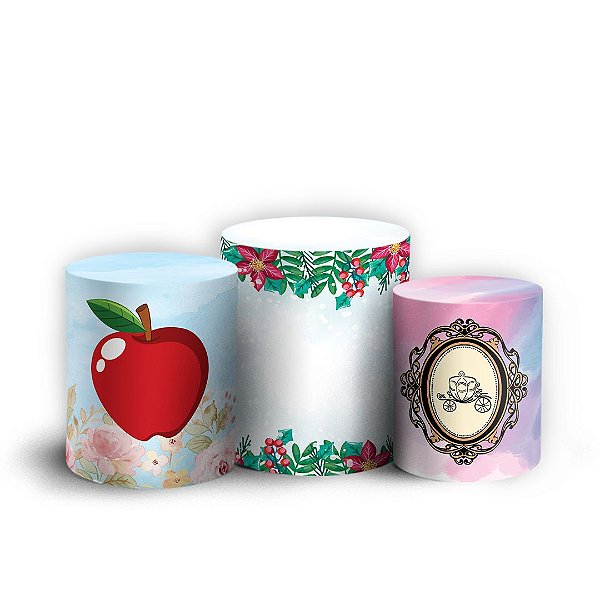 Trio Cilindro - Branca de Neve - Sublimado 3D + Elástico