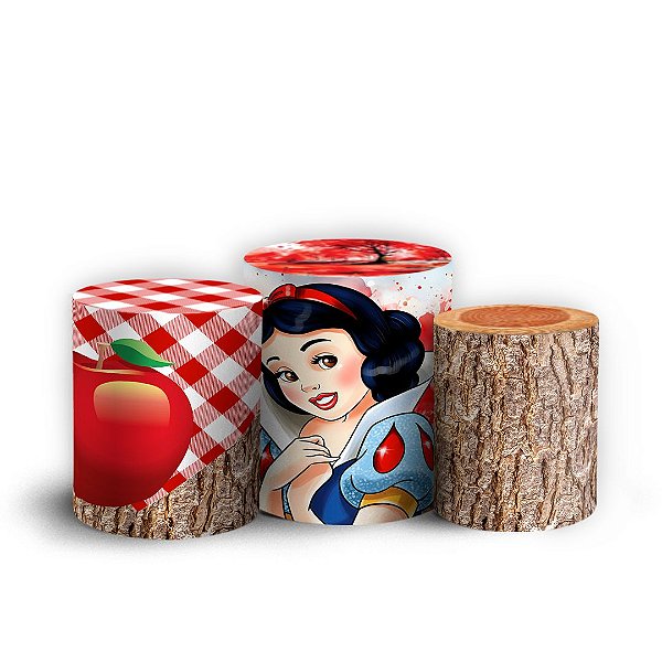 Trio Cilindro - Branca De Neve - Sublimado 3D + Elástico