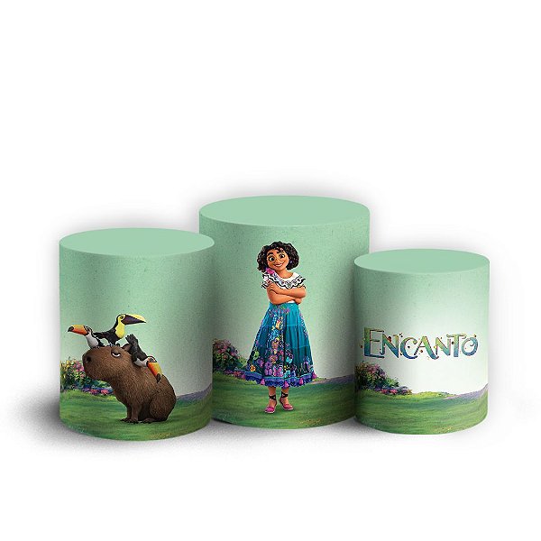 Trio Cilindro - Encanto - Sublimado 3D + Elástico