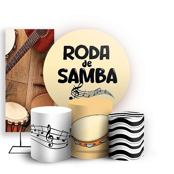 KIT Redondo Trio e Faixa - Samba - Sublimado 3D