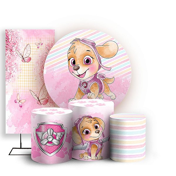 KIT Redondo Trio e Faixa - Patrulha Canina - Sublimado 3D