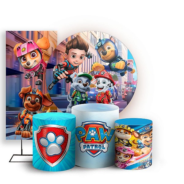 KIT Redondo Trio e Faixa - Patrulha Canina - Sublimado 3D
