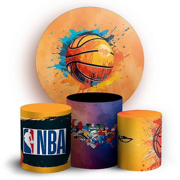 KIT Redondo e Trio - Basquete NBA - Sublimado 3D