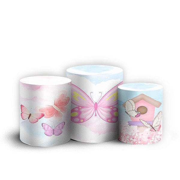 Trio Cilindro - Jardim - Sublimado 3D + Elástico