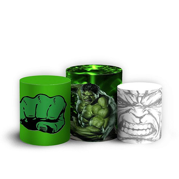 Trio Cilindro - Hulk - Sublimado 3D + Elástico
