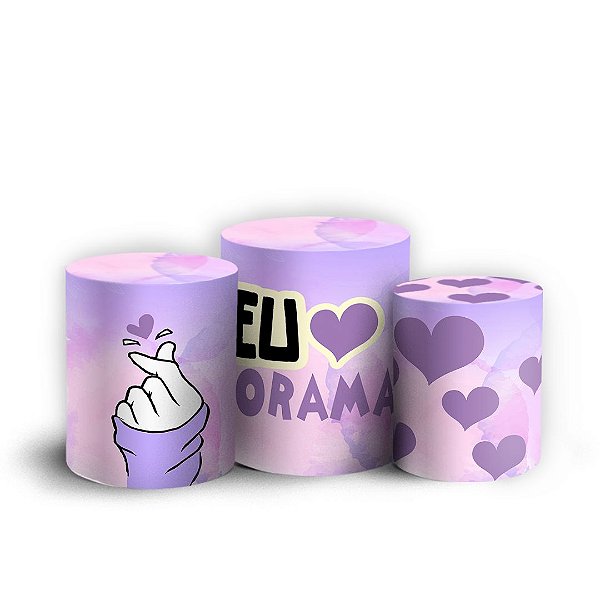 Trio Cilindro - Dorama - Sublimado 3D + Elástico