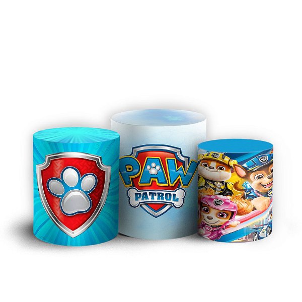 Trio Cilindro - Patrulha Canina - Sublimado 3D + Elástico