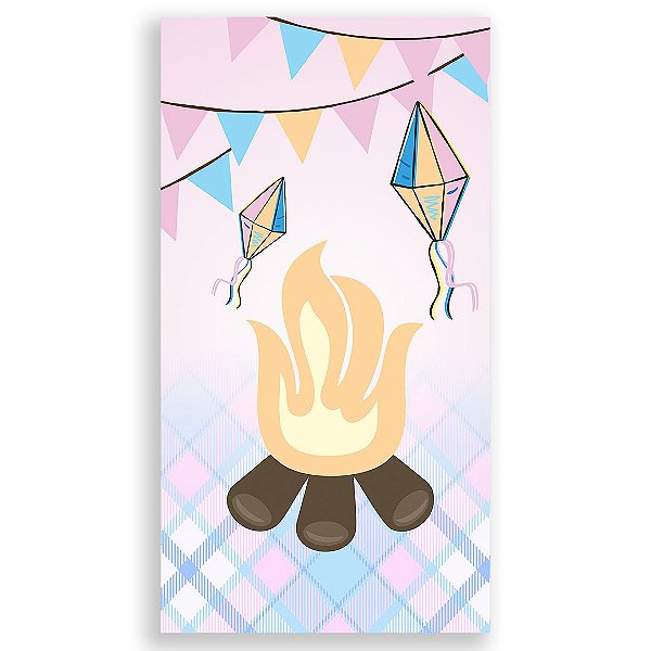 Faixa Lateral - Cha Revelacao Festa Junina - Sublimado 3D