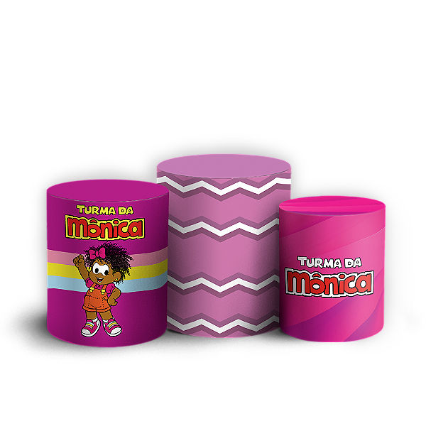 Trio Cilindro - Turma da Milena - Sublimado 3D + Elástico