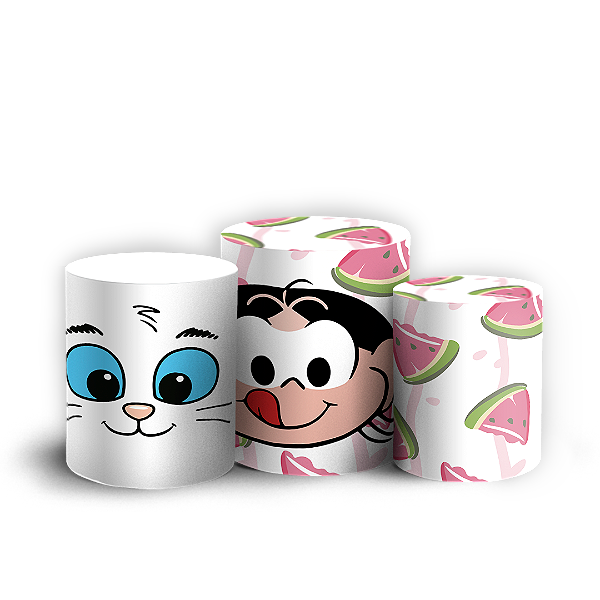 Trio Cilindro - Magali - Sublimado 3D + Elástico