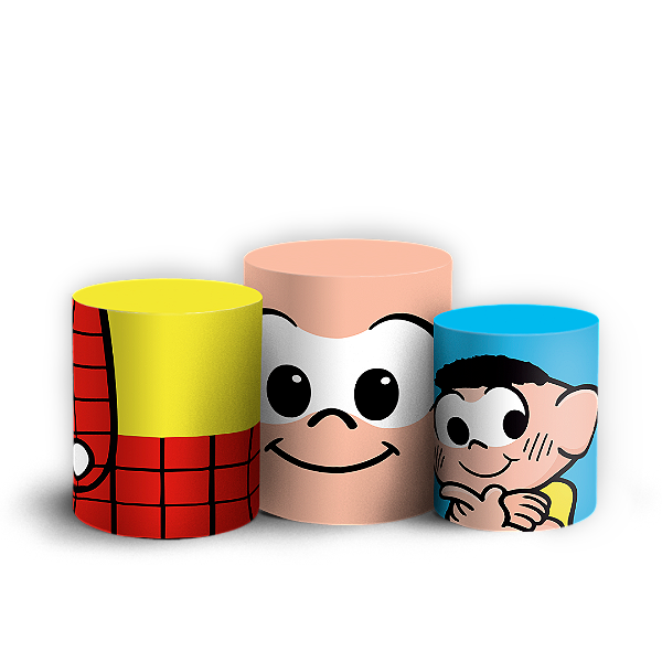 Trio Cilindro - Turma Da Monica - Sublimado 3D + Elástico
