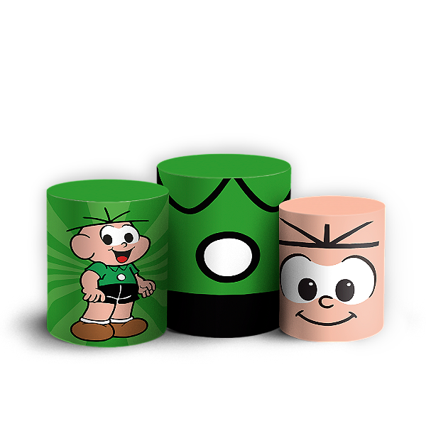 Trio Cilindro - Turma Da Monica - Sublimado 3D + Elástico