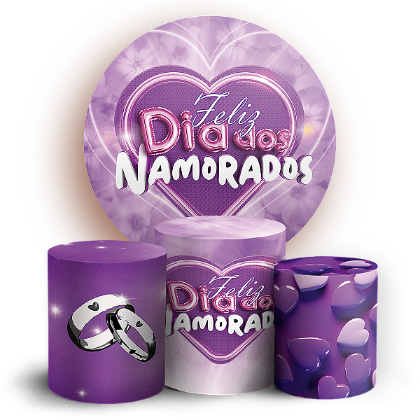 KIT Redondo e Trio - Dia Dos Namorados - Sublimado 3D