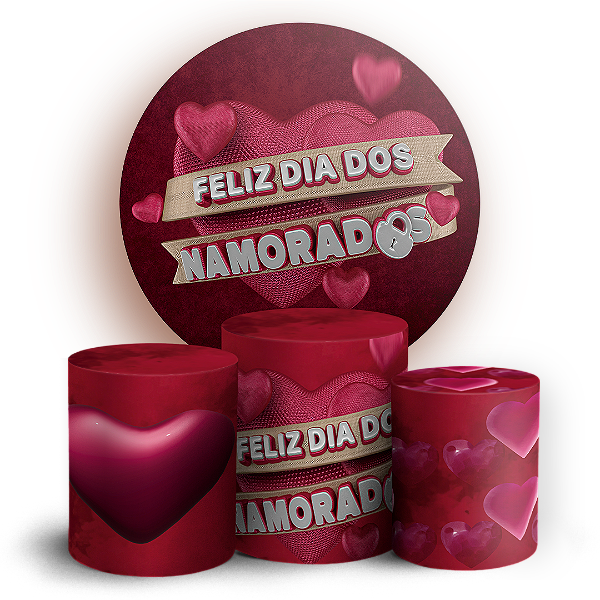 KIT Redondo e Trio - Dia Dos Namorados - Sublimado 3D