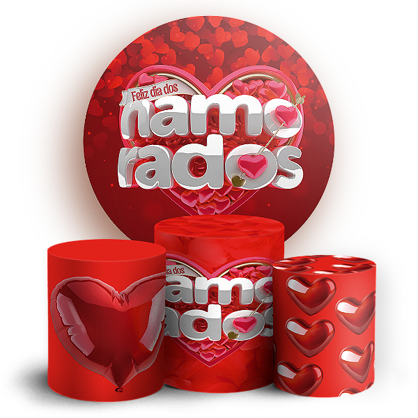 KIT Redondo e Trio - Dia Dos Namorados - Sublimado 3D