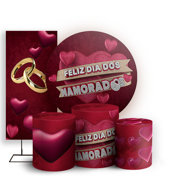 KIT Redondo Trio e Faixa - Dia Dos Namorados - Sublimado 3D