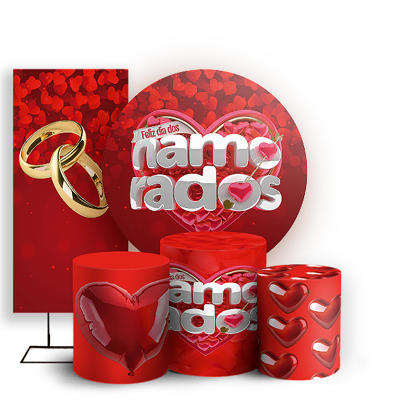 KIT Redondo Trio e Faixa - Dia Dos Namorados - Sublimado 3D