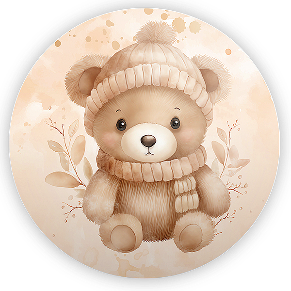 Painel Redondo - Ursinho Marrom - Sublimado 3D