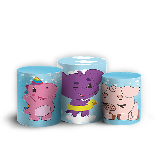 Trio Cilindro - Baby Tube - Sublimado 3D + Elástico