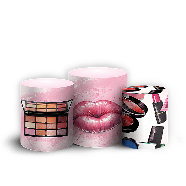 Trio Cilindro - Maquiagem - Sublimado 3D + Elástico