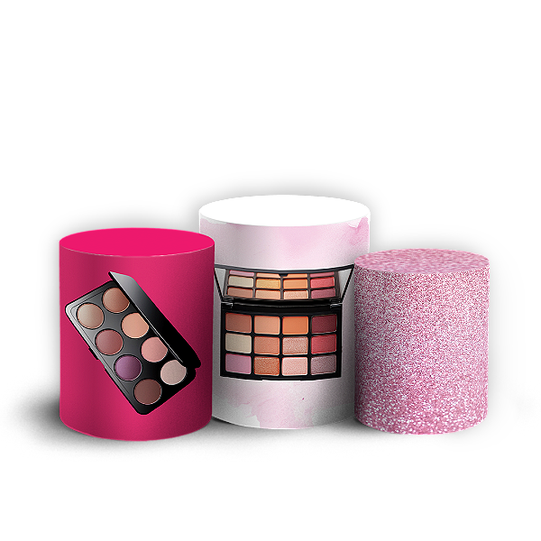 Trio Cilindro - Maquiagem - Sublimado 3D + Elástico