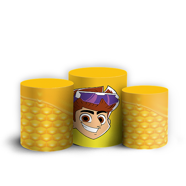 Trio Cilindro - Nathan Por Ai - Sublimado 3D + Elástico