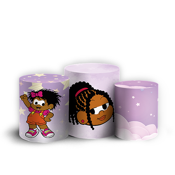 Trio Cilindro - Turma Da Milena - Sublimado 3D + Elástico