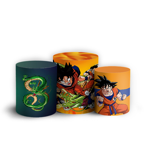 Trio Cilindro - Dragon Ball - Sublimado 3D + Elástico