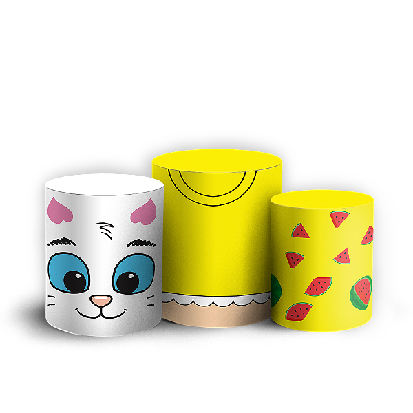 Trio Cilindro - Magali Cute - Sublimado 3D + Elástico