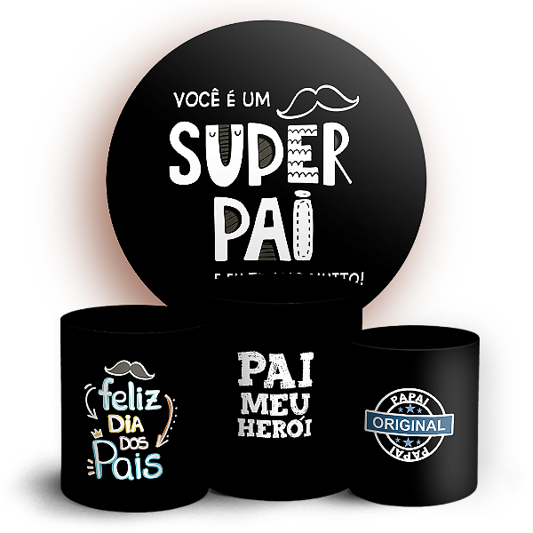 KIT Redondo e Trio - Dia dos Pais - Sublimado 3D