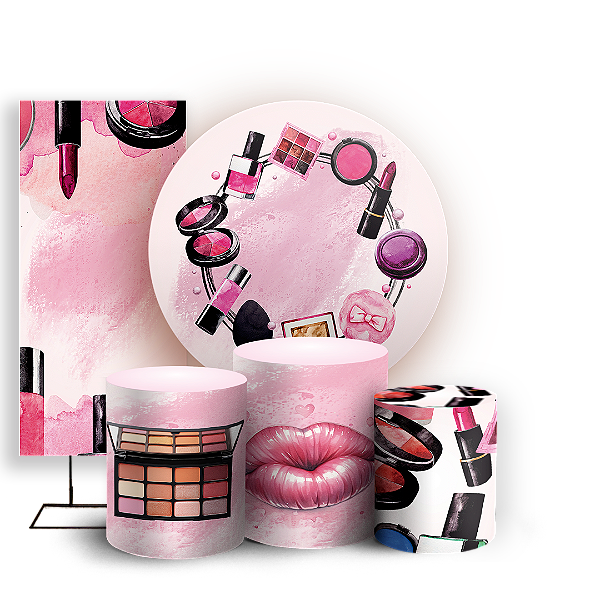 KIT Redondo Trio e Faixa - Maquiagem - Sublimado 3D