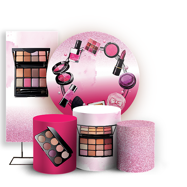 KIT Redondo Trio e Faixa - Maquiagem - Sublimado 3D