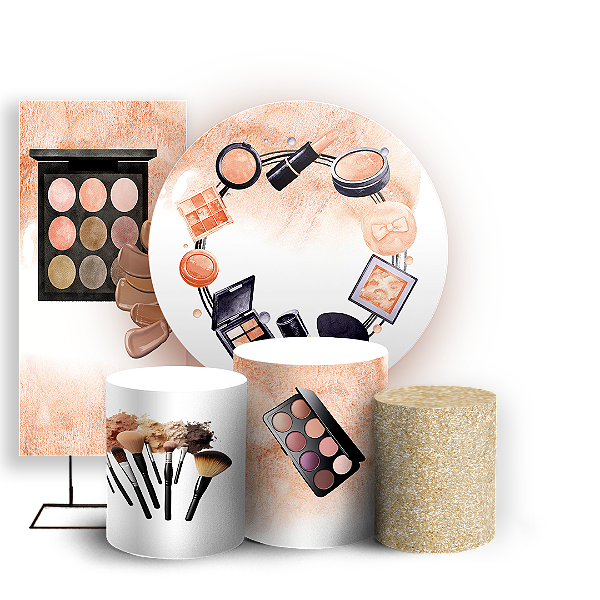 KIT Redondo Trio e Faixa - Maquiagem - Sublimado 3D