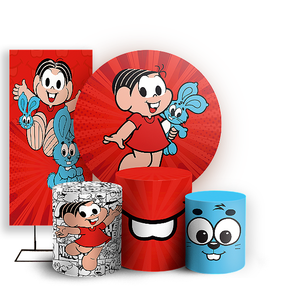 KIT Redondo Trio e Faixa - Turma Da Monica - Sublimado 3D