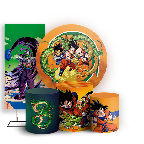 KIT Redondo Trio e Faixa - Dragon Ball - Sublimado 3D