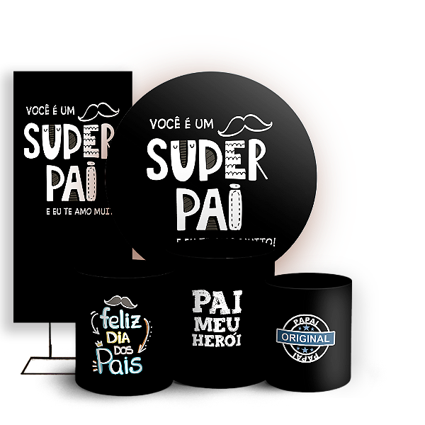 KIT Redondo Trio e Faixa - Dia dos Pais - Sublimado 3D
