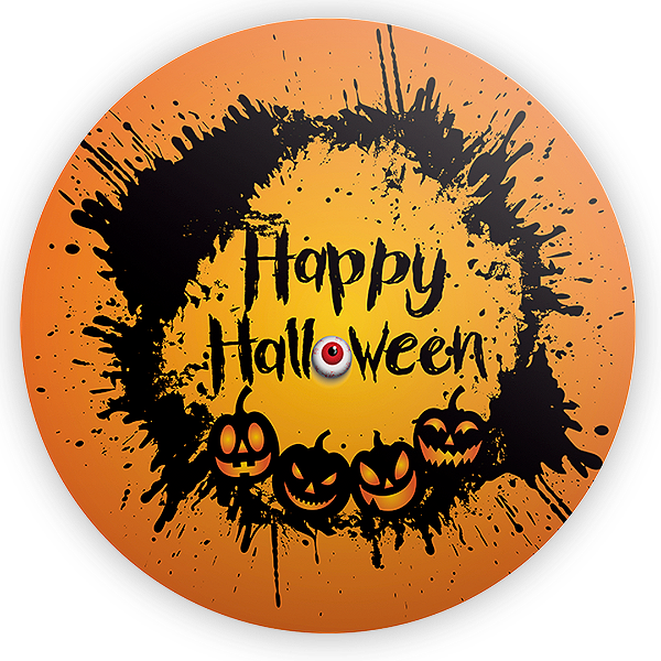 Painel Redondo - Dia das Bruxas - Sublimado 3D