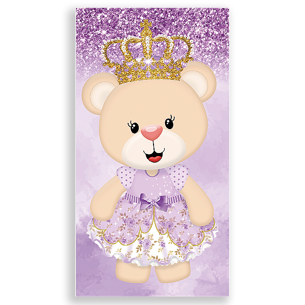 Faixa Lateral - Ursinha Lilas - Sublimado 3D