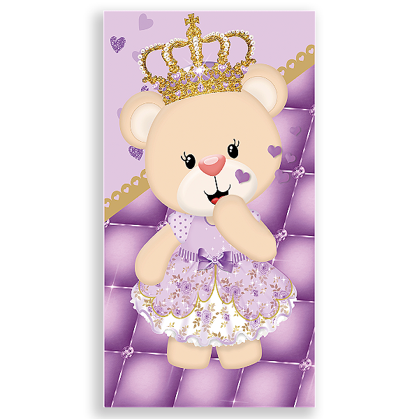 Faixa Lateral - Ursinha Lilas - Sublimado 3D