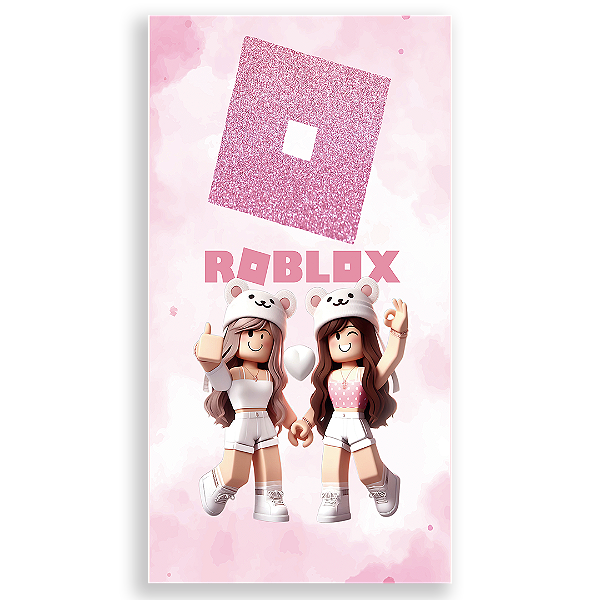 Faixa Lateral - Roblox Rosa - Sublimado 3D