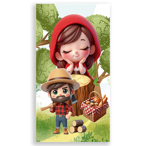 Faixa Lateral - Chapeuzinho Vermelho - Sublimado 3D